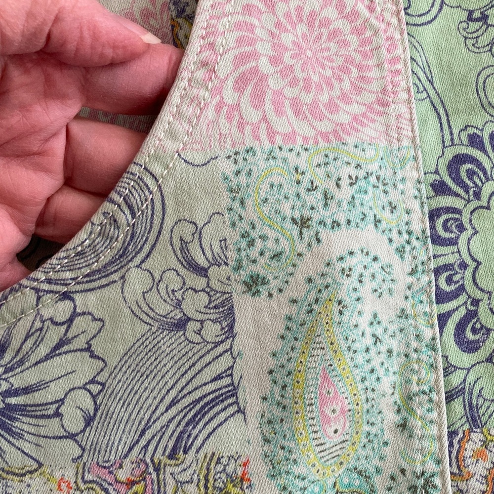 Pilcro Denim Multicolor Paisley Mini Skirt - Picture 4 of 8